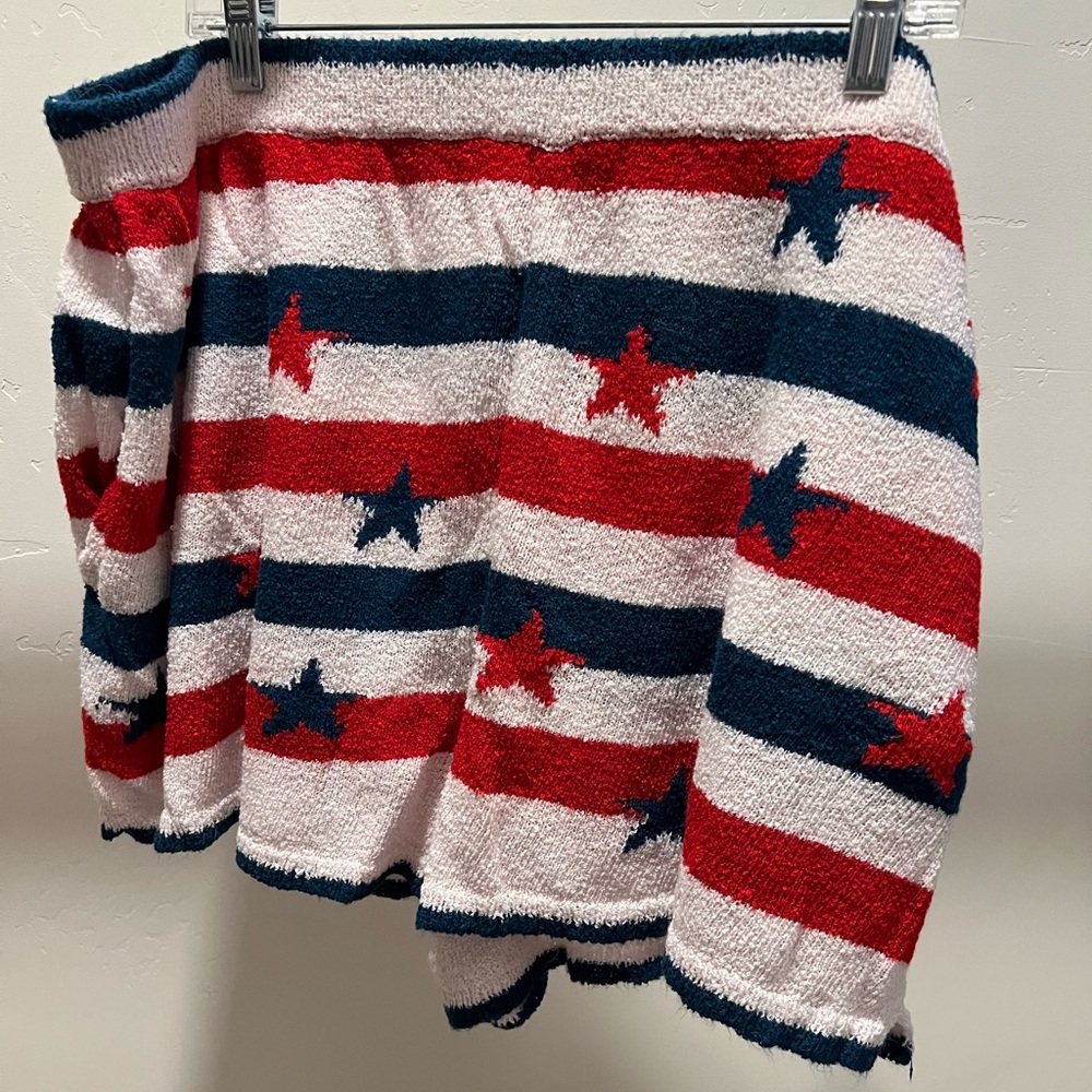 Show Me Your Mumu Boardwalk Shorts - Star Spangled Stripe Knit
